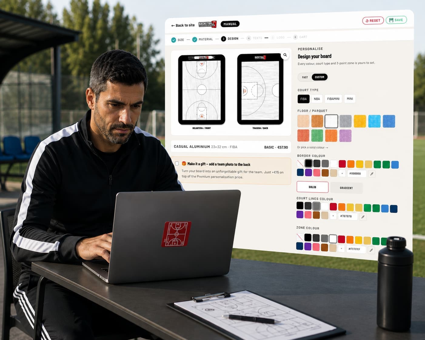Coach creating their tactics board — AI-generated image